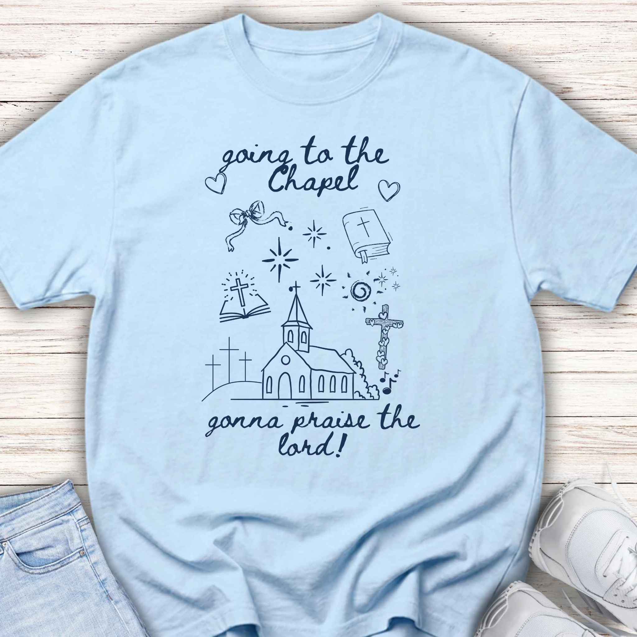 Youth Tee — "Gonna Praise the Lord" Chapel Graphic Kids T-Shirt