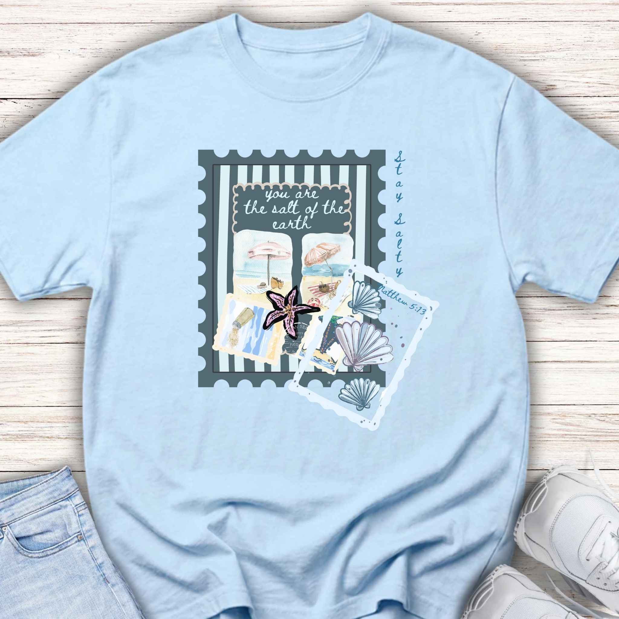 Salt of the Earth Stamp Tee" -Christian Beach Shirt