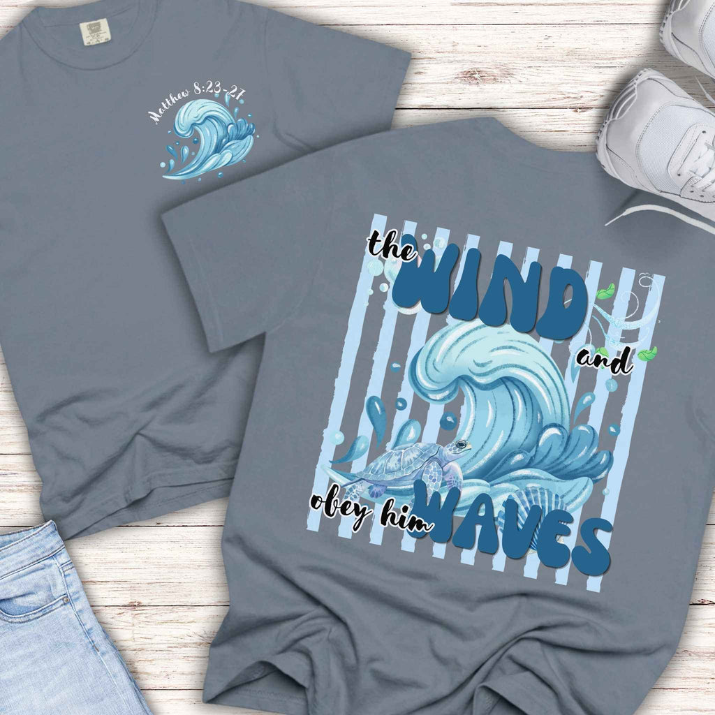 Youth Tee — "The Wind and Waves" Surf Wave Graphic Shirt