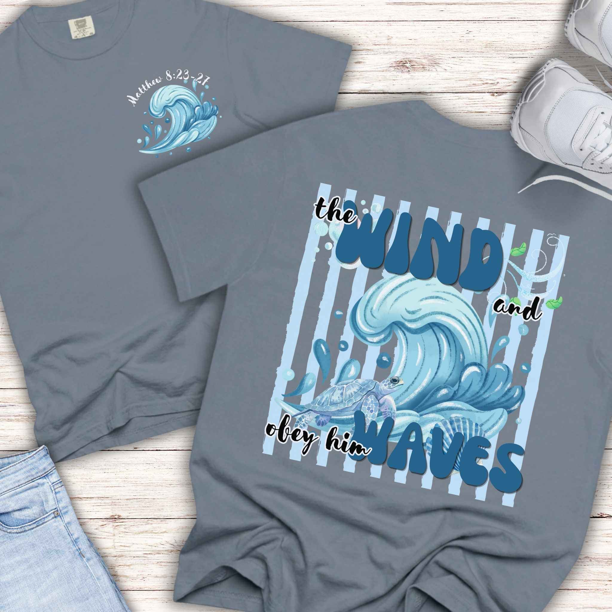 Youth Tee — "The Wind and Waves" Surf Wave Graphic Shirt
