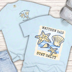 Youth Tee — "Stay Salty" Sea Shells Matthew 5:13 Christian Beach Shirt