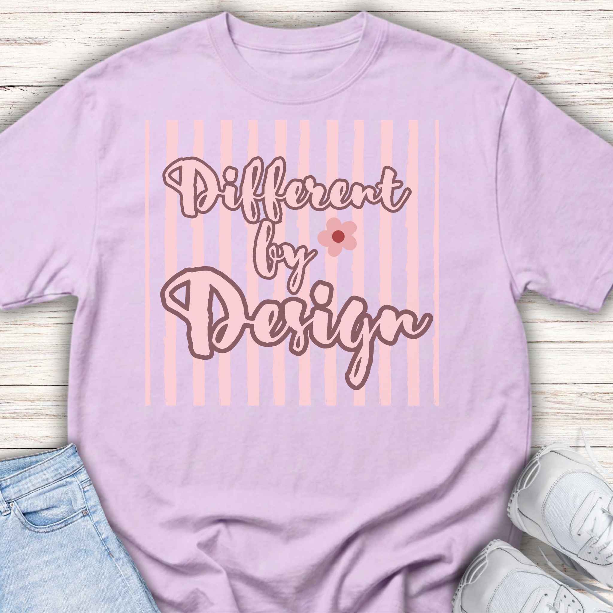Youth Tee — "Different by Design" striped tee