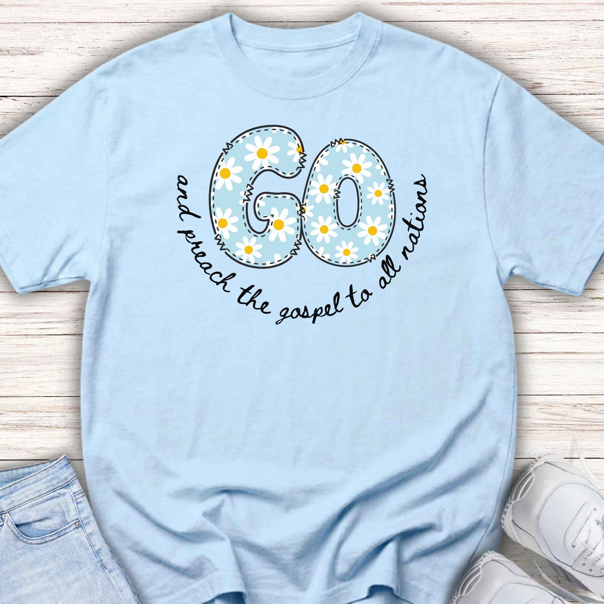 Cute Daisy "Go" and preach the Gospel Youth Tee
