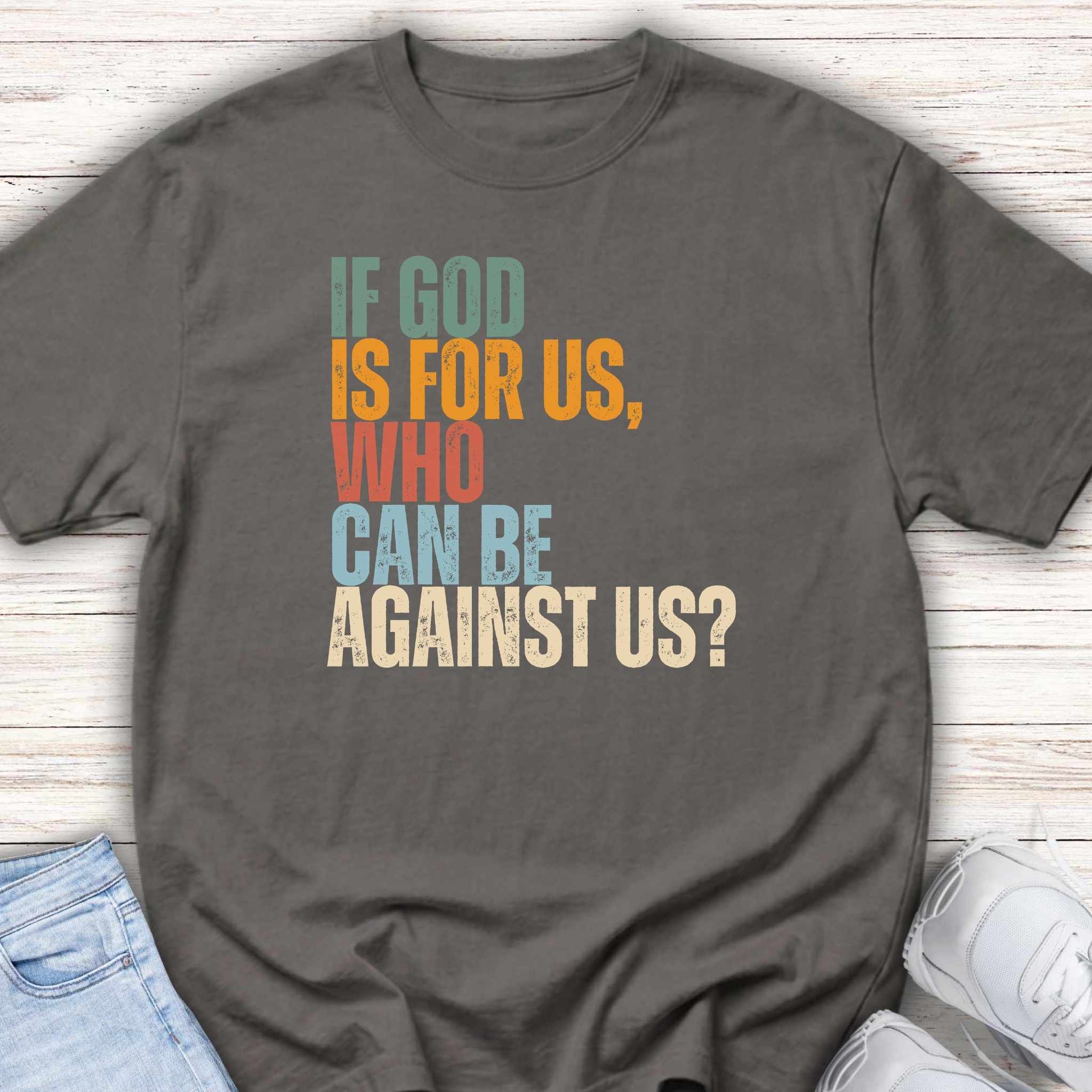 Youth Tee — "If God Is For Us, Who Can Be Against Us?" Inspirational Christian Youth T-Shirt