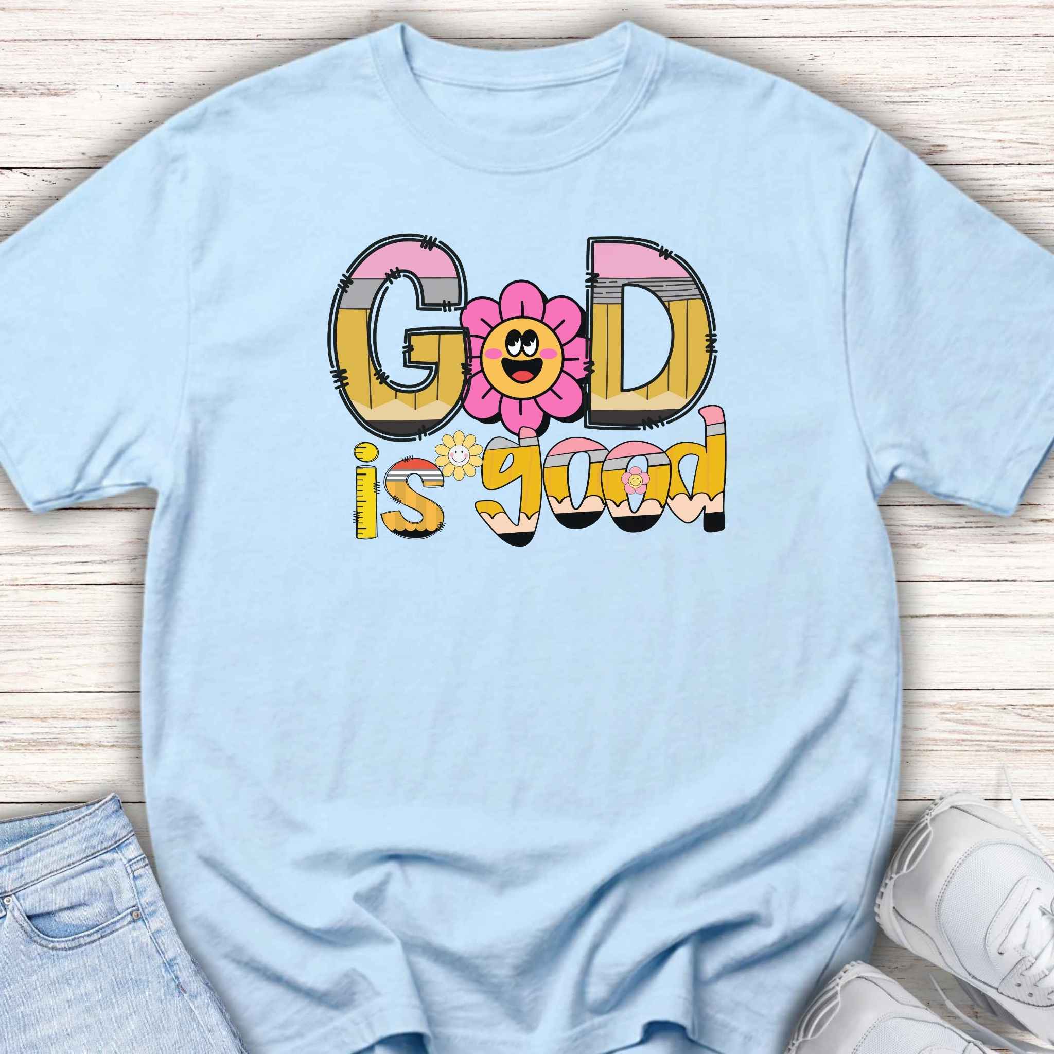 Youth Tee — "God Is Good" Retro alphabet Graphic