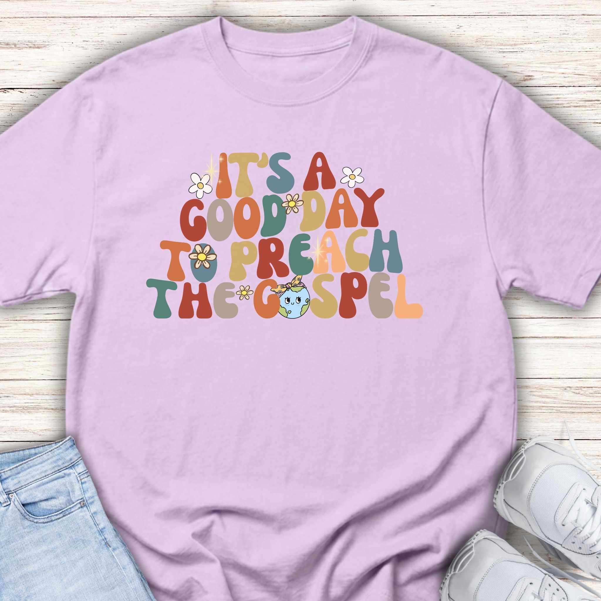Youth Tee — "It's a Good Day to Preach the Gospel" Retro Faith Shirt