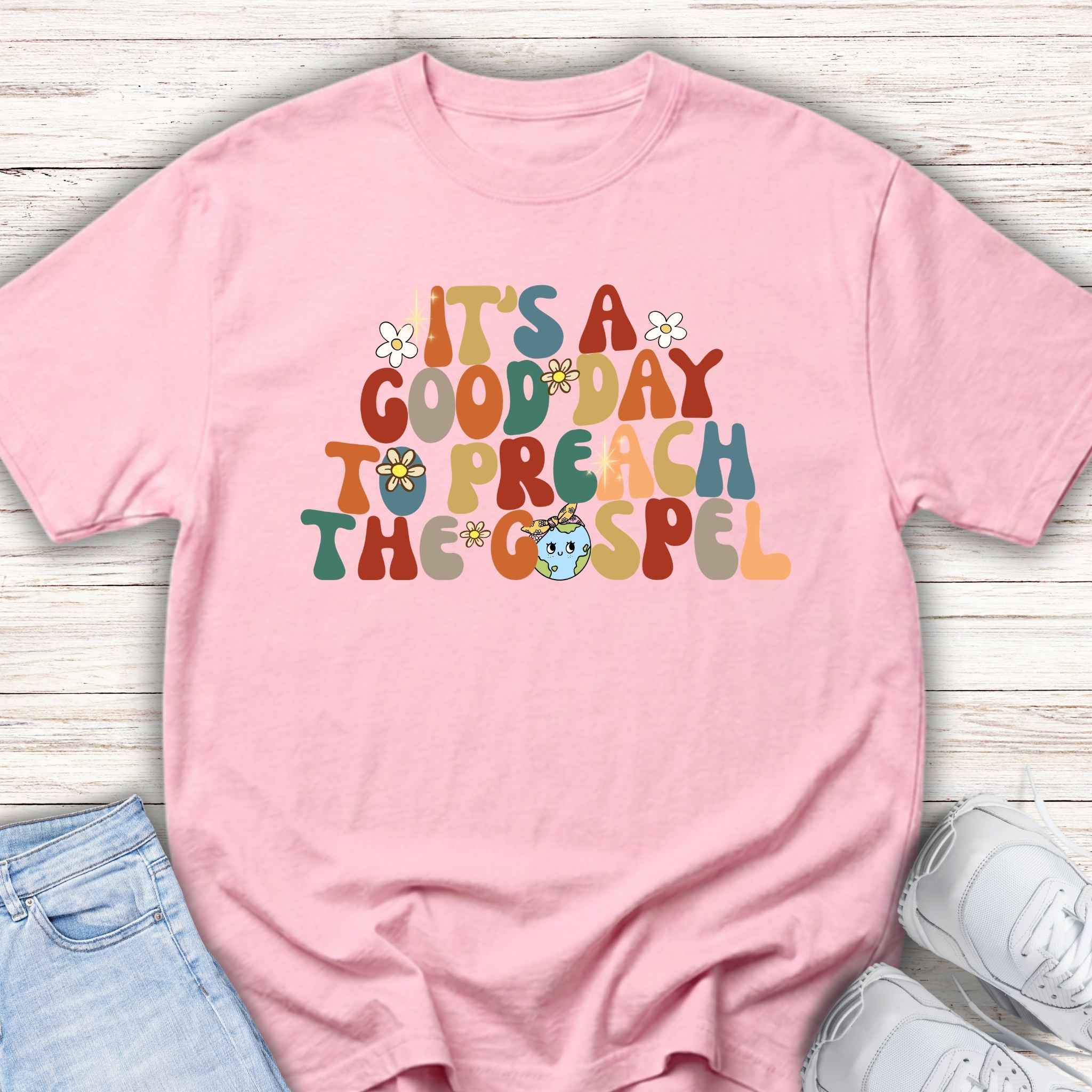 Youth Tee — "It's a Good Day to Preach the Gospel" Retro Faith Shirt