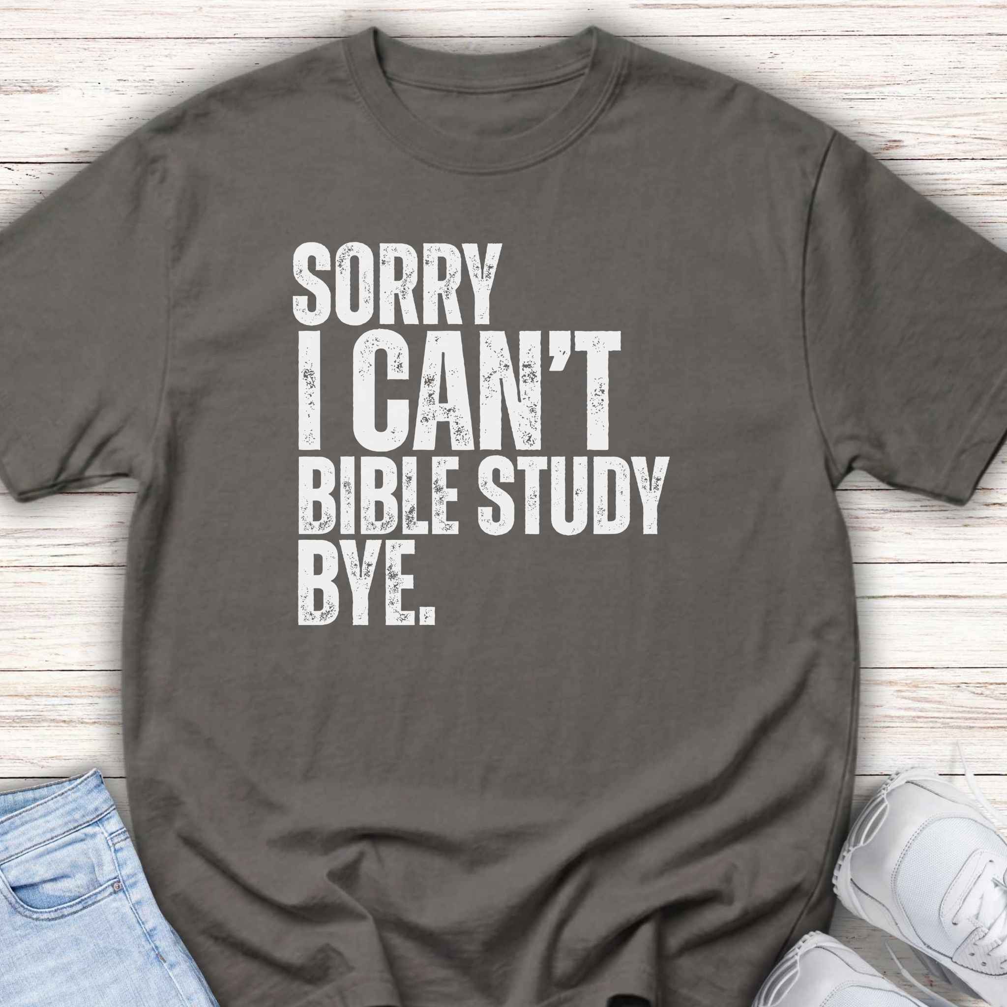 Youth Tee – “Sorry I Can’t, Bible Study Shirt