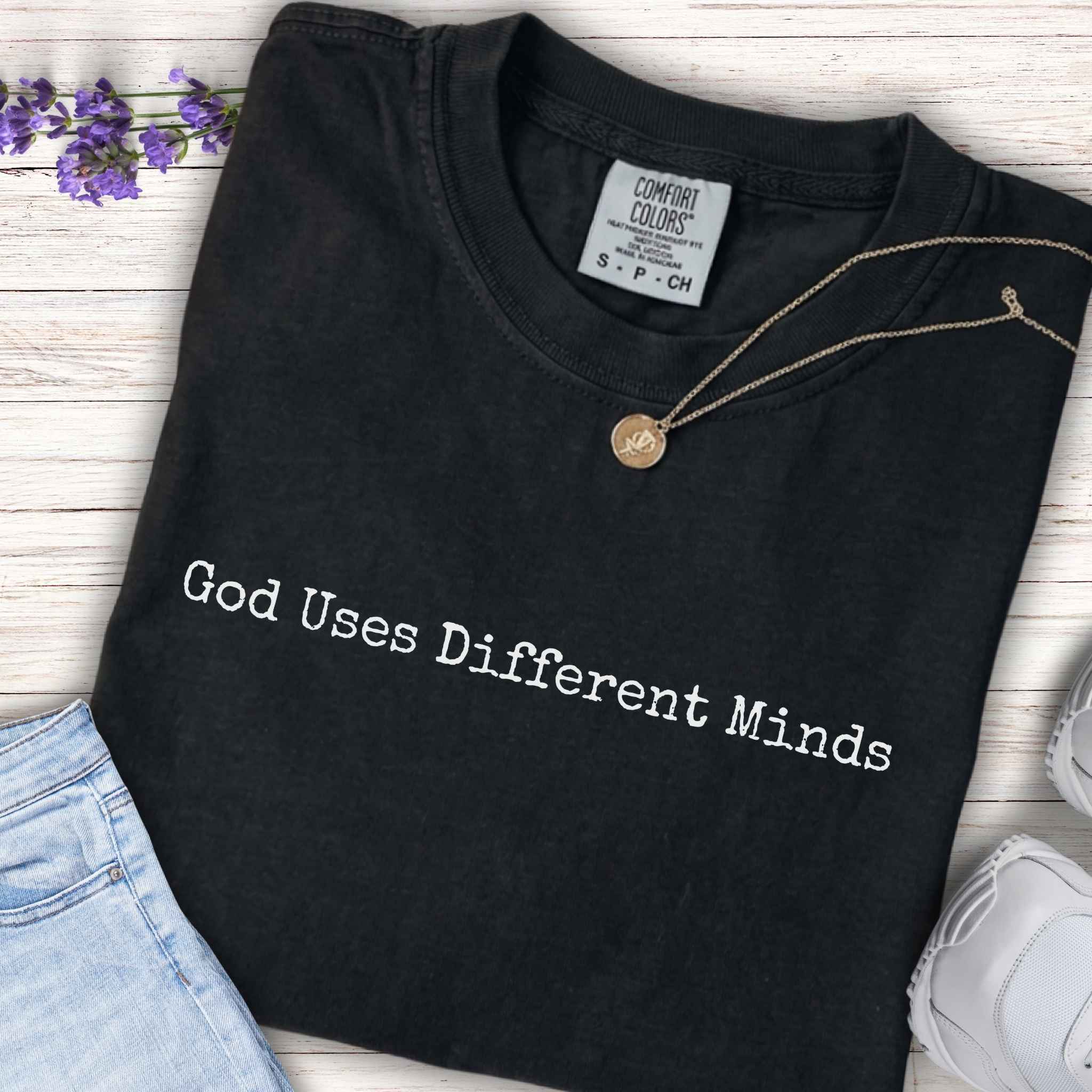 Youth Tee — "God Uses Different Minds" Minimalist Christian Kids T‑Shirt