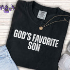 Youth Tee — "God's Favorite Son" Christian Kids Shirt
