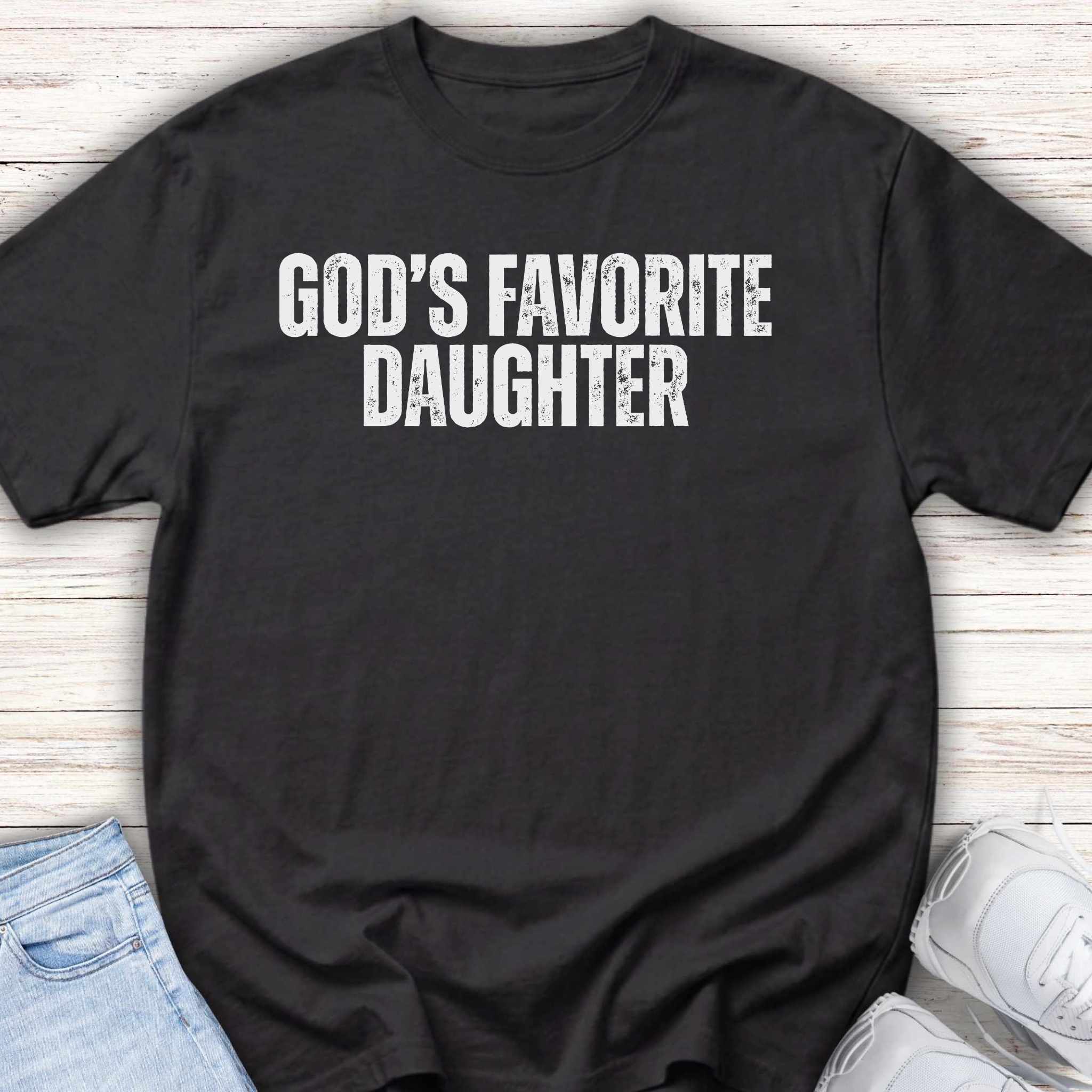 Youth Tee — "God's Favorite Daughter" Christian Kids' Shirt