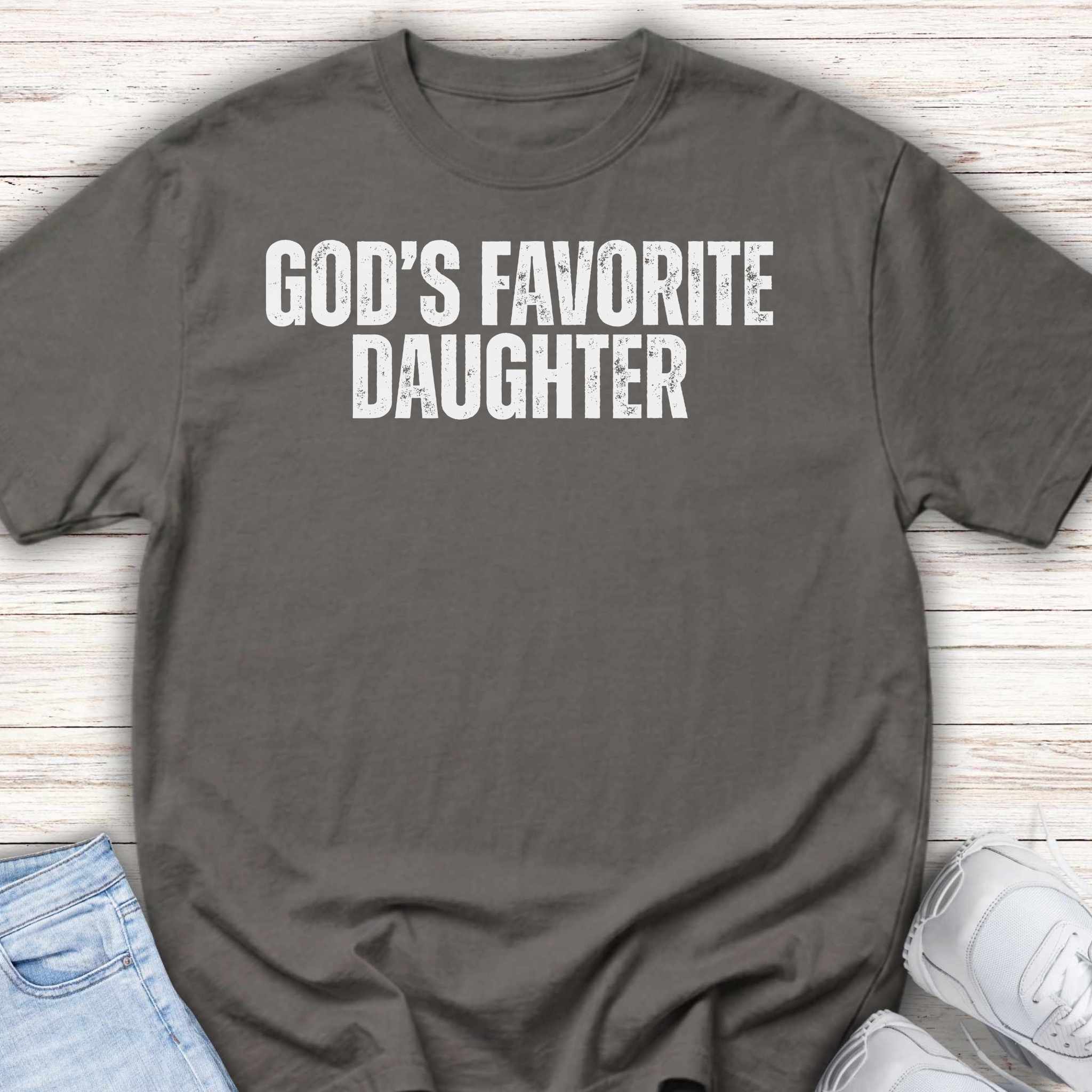 Youth Tee — "God's Favorite Daughter" Christian Kids' Shirt