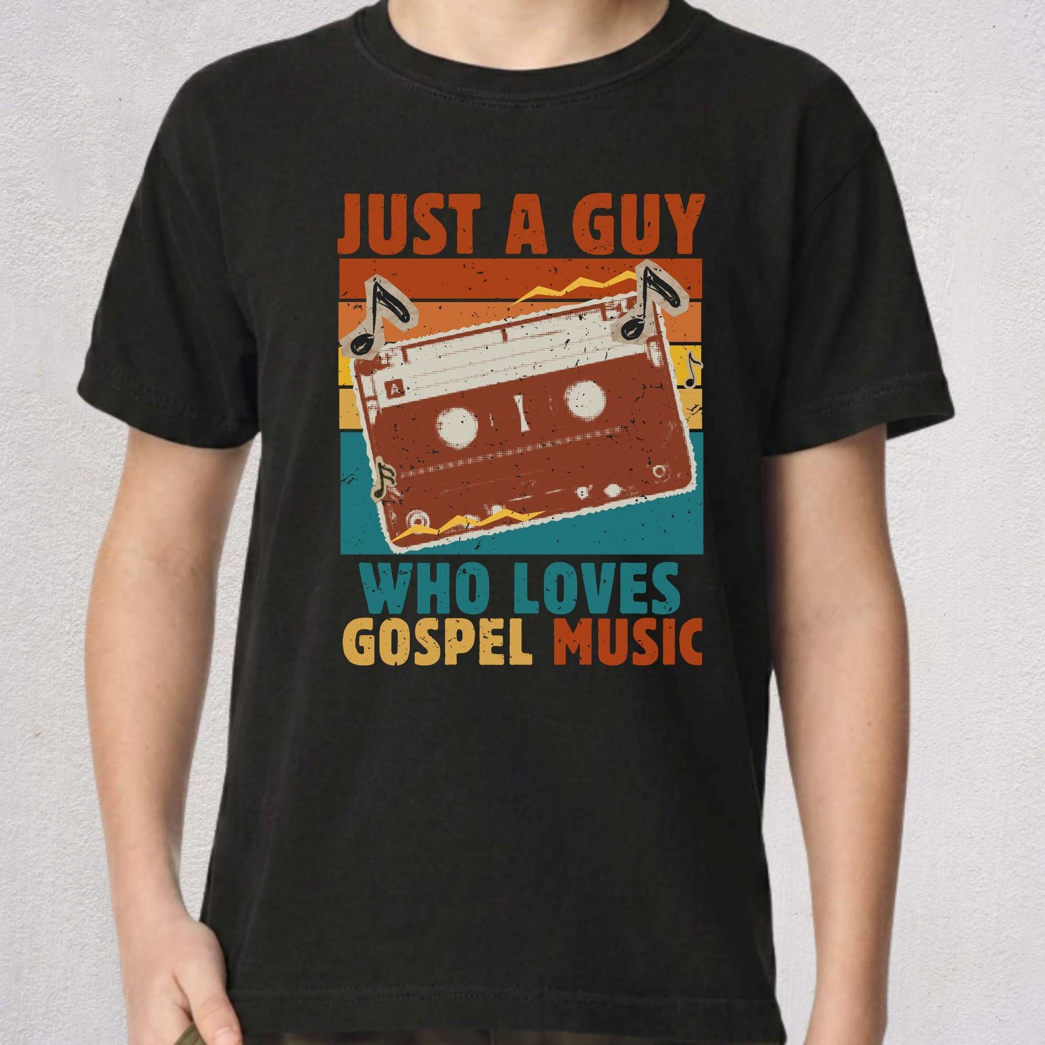 Youth Tee – “Just A Guy Who Loves Gospel Music” Retro Tee