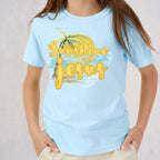 Youth Tee — Sunshine and Jesus Palm Tree Christian Graphic Shirt