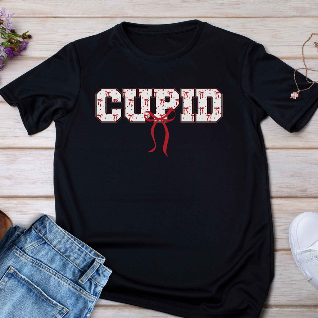 Kids 'CUPID' Graphic Tee – Valentine's Day Heart Pattern Shirt