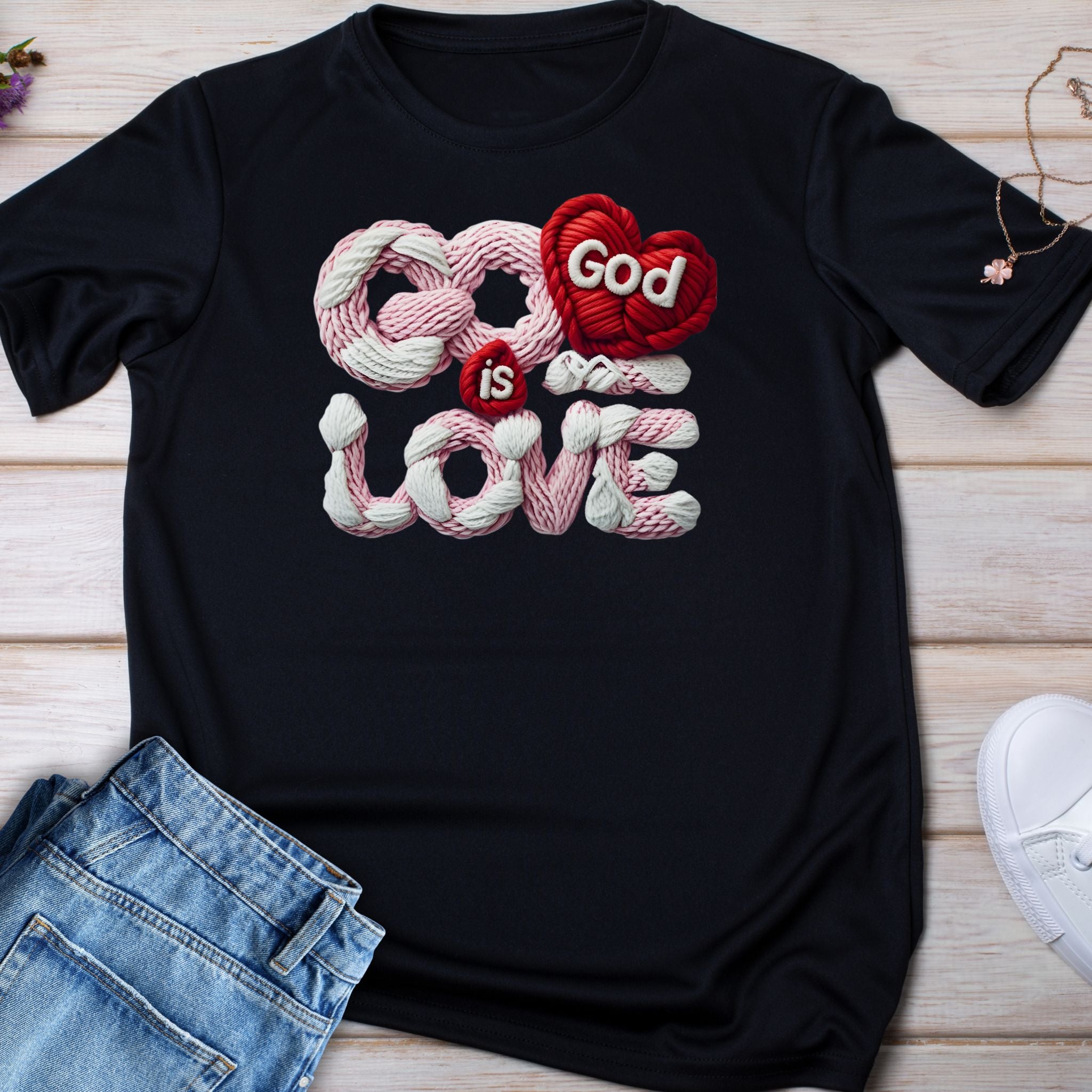 God is Love - Faux Yarn Cotton™ Tee