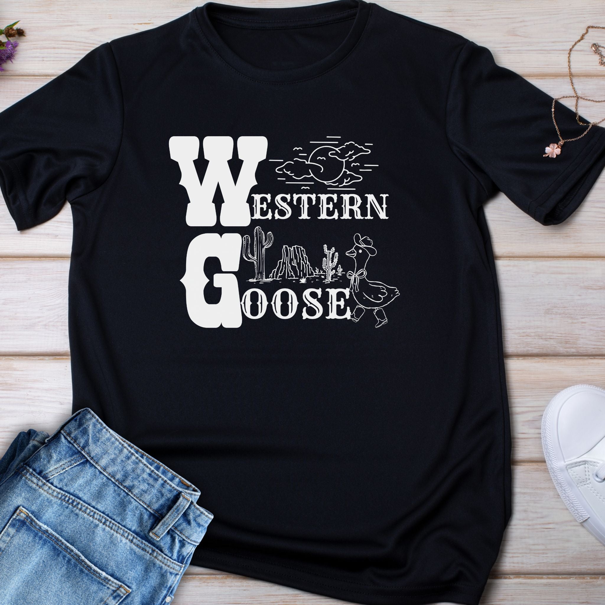 Kids Tee - "Western Goose" Vintage Rodeo Logo Shirt for Boys & Girls