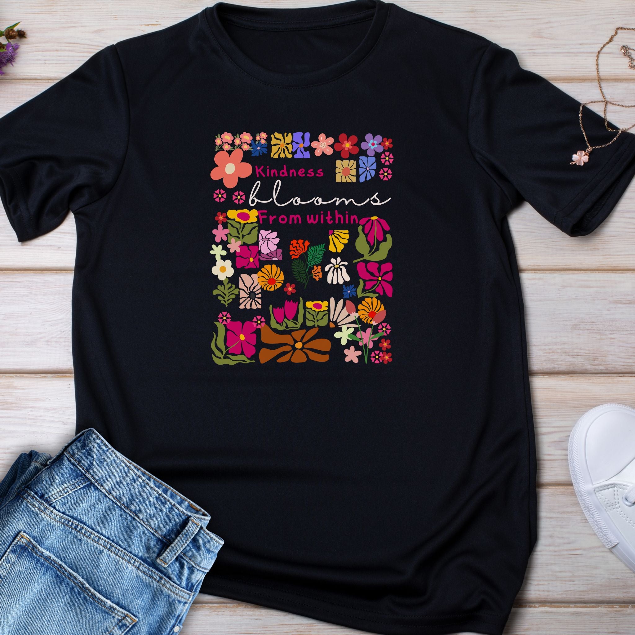 Kids Tee — Colorful Floral Garden "Bloom from Within" Shirt