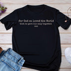 Kids Tee — "For God So Loved the World" Christian Scripture Shirt