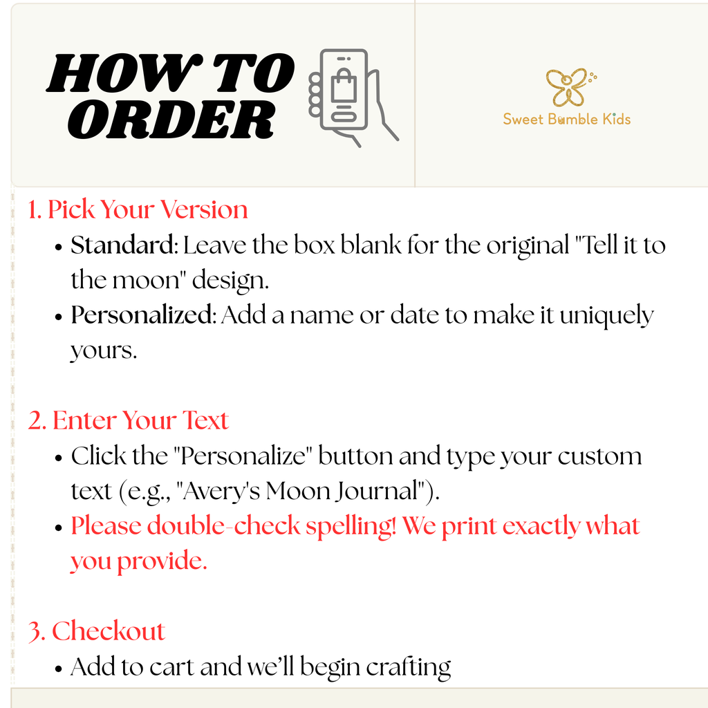 Moonlight Black Journal — "Tell it to the Moon" Hardcover Journal