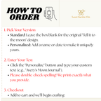 Moonlight Black Journal — "Tell it to the Moon" Hardcover Journal