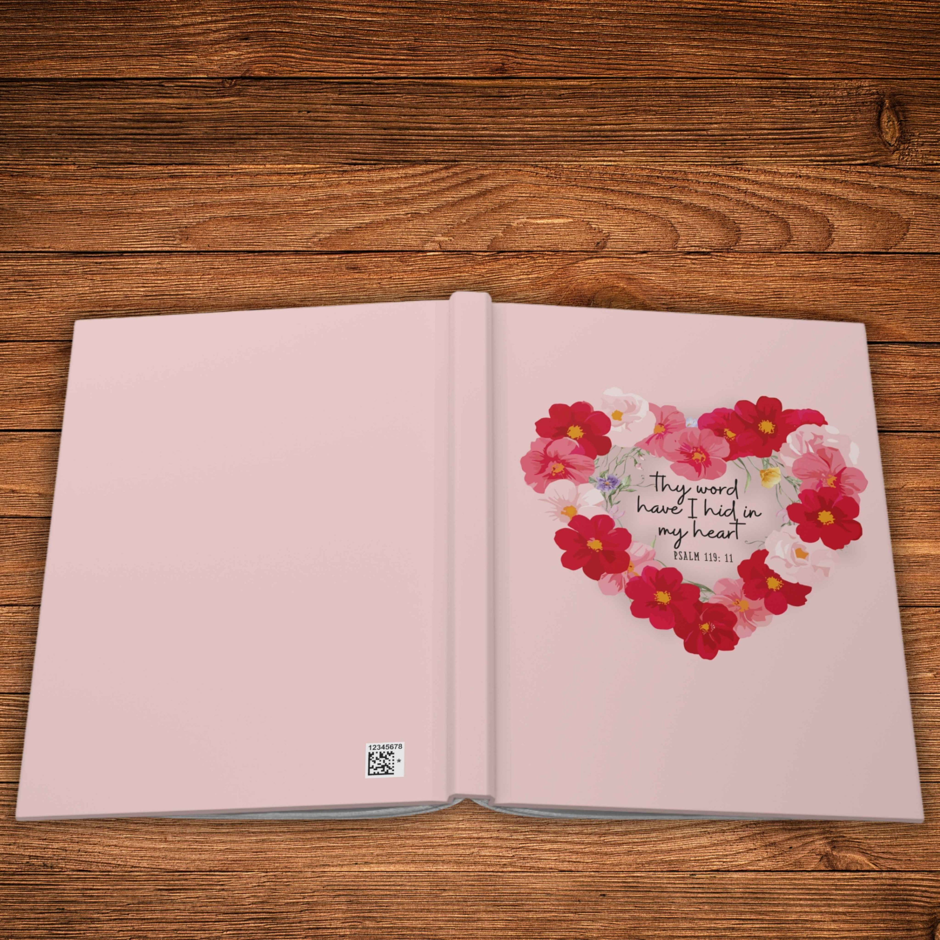 Floral Heart 'Your Word Have I Hid In My Heart' Prayer Journal
