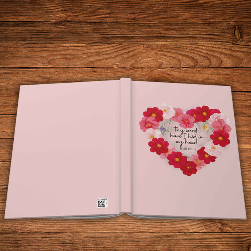 Floral Heart 'Your Word Have I Hid In My Heart' Prayer Journal