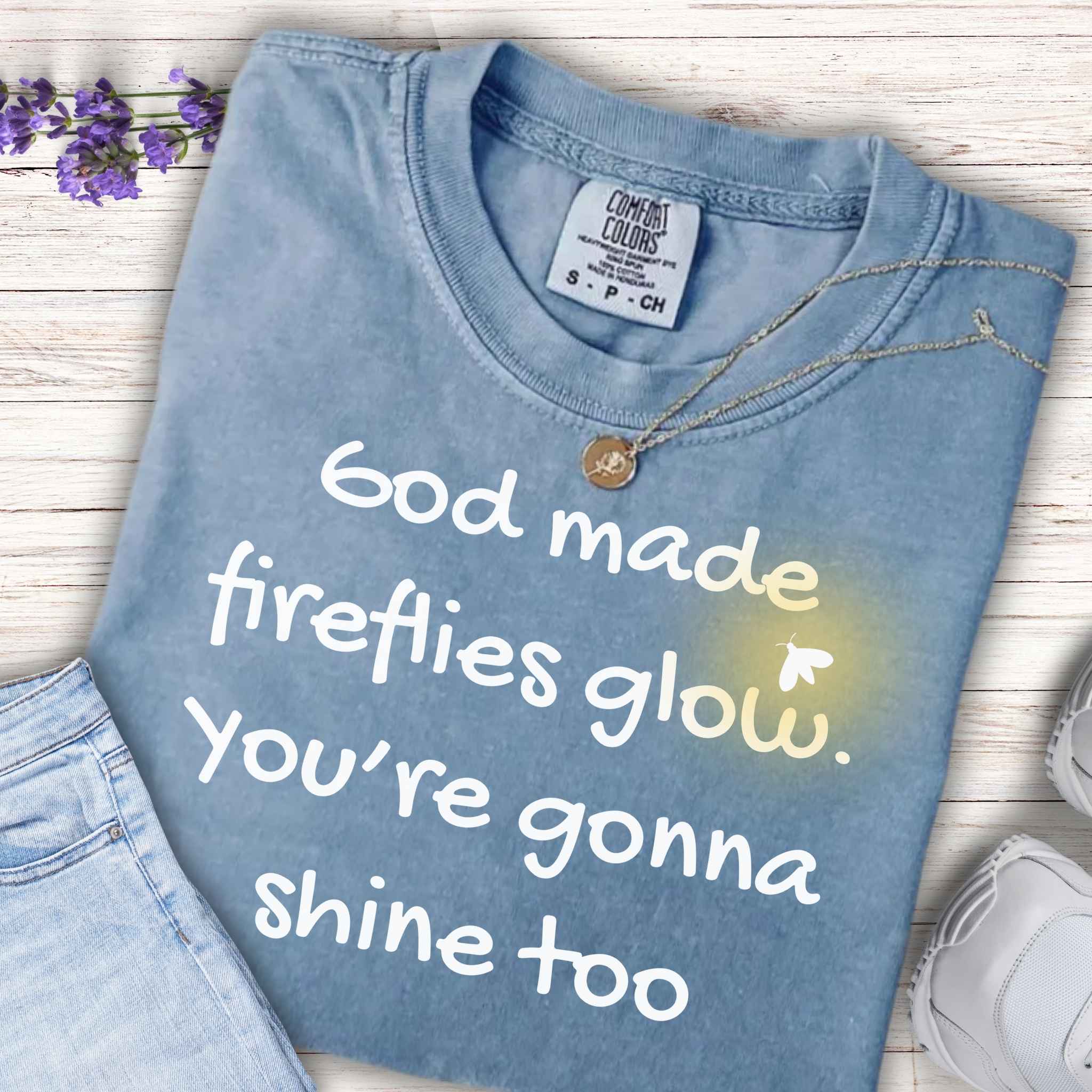 Youth Tee — "God Made Fireflies Glow, You're Gonna Shine Too" Shirt