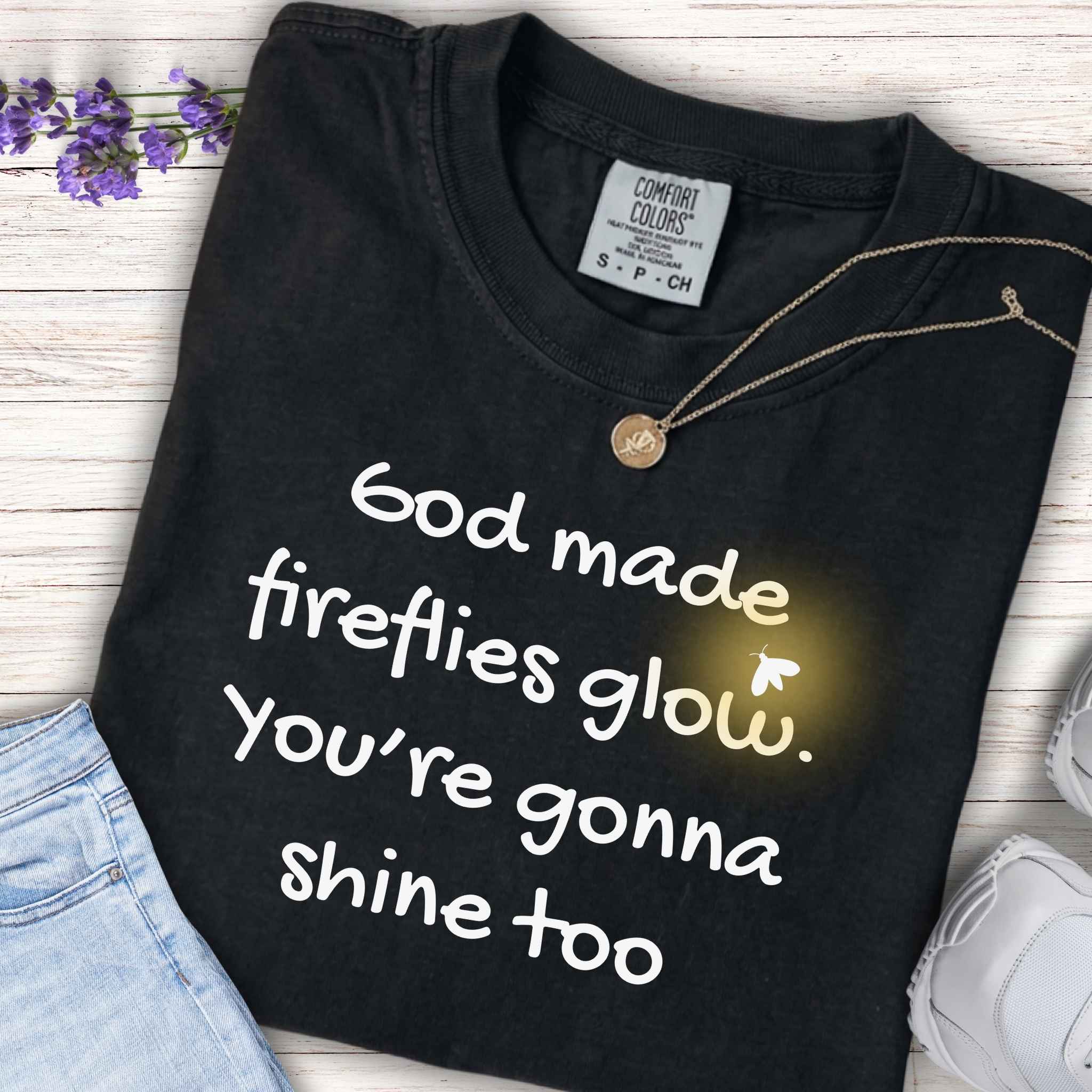 Youth Tee — "God Made Fireflies Glow, You're Gonna Shine Too" Shirt